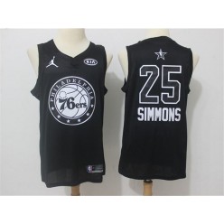 Philadelphia 76ers #25 Ben Simmons Black NBA Jordan Swingman 2018 All-Star Game Men Jersey