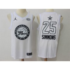Philadelphia 76ers #25 Ben Simmons White NBA Jordan Swingman 2018 All-Star Game Men Jersey