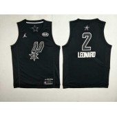 San Antonio Spurs #2 Kawhi Leonard Black NBA Jordan Swingman 2018 All-Star Game Men Jersey