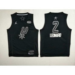 San Antonio Spurs #2 Kawhi Leonard Black NBA Jordan Swingman 2018 All-Star Game Men Jersey