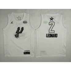 San Antonio Spurs #2 Kawhi Leonard White NBA Jordan Swingman 2018 All-Star Game Men Jersey
