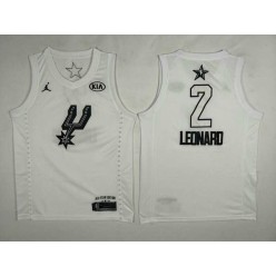 San Antonio Spurs #2 Kawhi Leonard White NBA Jordan Swingman 2018 All-Star Game Men Jersey
