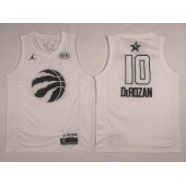 Toronto Raptors #10 DeMar DeRozan White NBA Jordan Swingman 2018 All-Star Game Men Jersey