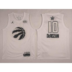 Toronto Raptors #10 DeMar DeRozan White NBA Jordan Swingman 2018 All-Star Game Men Jersey