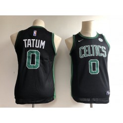 Boston Celtics #0 Jayson Tatum Black Nike Swingman Youth Jersey