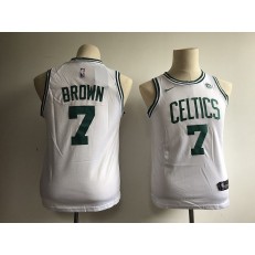 Boston Celtics #7 Jaylen Brown White Nike Swingman Youth Jersey