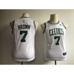 Boston Celtics #7 Jaylen Brown White Nike Swingman Youth Jersey