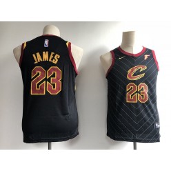 Cleveland Cavaliers #23 LeBron James Black Nike Swingman Youth Jersey