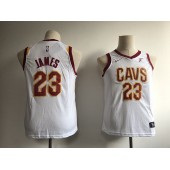 Cleveland Cavaliers #23 LeBron James White Nike Swingman Youth Jersey