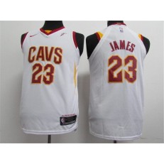 Cleveland Cavaliers #23 Lebron James White Nike Authentic Youth Jersey