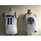 Golden State Warriors #11 Klay Thompson White Nike Swingman Youth Jersey