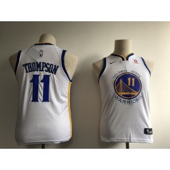Golden State Warriors #11 Klay Thompson White Nike Swingman Youth Jersey