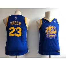 Golden State Warriors #23 Draymond Green Blue Nike Swingman Youth Jersey
