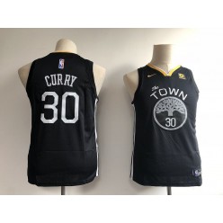 Golden State Warriors #30 Stephen Curry Black Nike Swingman Youth Jersey