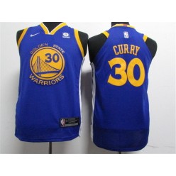 Golden State Warriors #30 Stephen Curry Blue Nike Authentic Youth Jersey