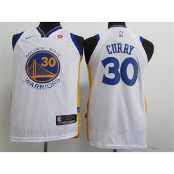 Golden State Warriors #30 Stephen Curry White Nike Authentic Youth Jersey