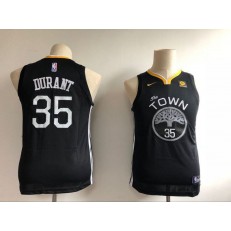 Golden State Warriors #35 Kevin Durant Black Nike Swingman Youth Jersey