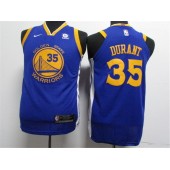 Golden State Warriors #35 Kevin Durant Blue Nike Authentic Youth Jersey