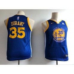 Golden State Warriors #35 Kevin Durant Blue Nike Swingman Youth Jersey