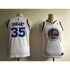 Golden State Warriors #35 Kevin Durant White Nike Swingman Youth Jersey