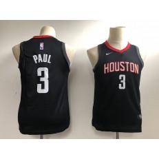 Houston Rockets #3 Chris Paul Black Nike Swingman Youth Jersey