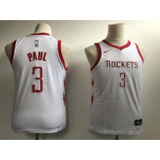 Houston Rockets #3 Chris Paul White Nike Swingman Youth Jersey