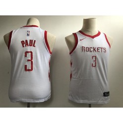 Houston Rockets #3 Chris Paul White Nike Swingman Youth Jersey