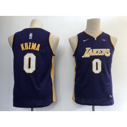 Los Angeles Lakers #0 Kyle Kuzma Purple Nike Swingman Youth Jersey