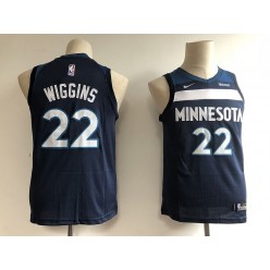 Minnesota Timberwolves #22 Andrew Wiggins Navy Blue Nike Swingman Youth Jersey
