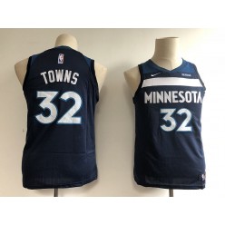 Minnesota Timberwolves #32 Karl-Anthony Towns Navy Blue Nike Swingman Youth Jersey