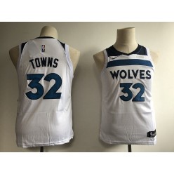 Minnesota Timberwolves #32 Karl-Anthony Towns White Nike Swingman Youth Jersey