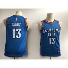 Oklahoma City Thunder #13 Paul George Blue Nike Swingman Youth Jersey