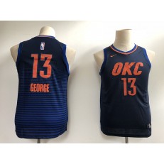 Oklahoma City Thunder #13 Paul George Navy Nike Swingman Youth Jersey