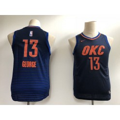 Oklahoma City Thunder #13 Paul George Navy Nike Swingman Youth Jersey