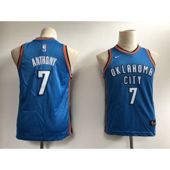 Oklahoma City Thunder #7 Carmelo Anthony Blue Nike Swingman Youth Jersey