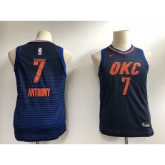 Oklahoma City Thunder #7 Carmelo Anthony Navy Nike Swingman Youth Jersey