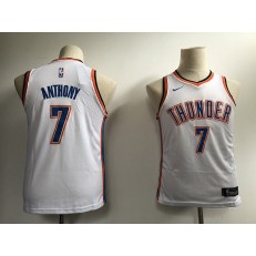 Oklahoma City Thunder #7 Carmelo Anthony White Nike Swingman Youth Jersey
