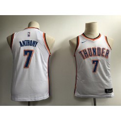 Oklahoma City Thunder #7 Carmelo Anthony White Nike Swingman Youth Jersey