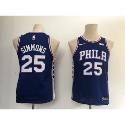 Philadelphia 76ers #25 Ben Simmons Navy Blue Nike Swingman Youth Jersey