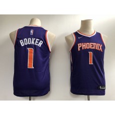 Phoenix Suns #1 Devin Booker Purple Nike Swingman Youth Jersey