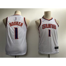 Phoenix Suns #1 Devin Booker White Nike Swingman Youth Jersey