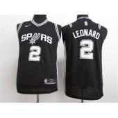 San Antonio Spurs #2 Kawhi Leonard Black Authentic Icon Edition Youth Jersey