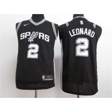 San Antonio Spurs #2 Kawhi Leonard Black Authentic Icon Edition Youth Jersey