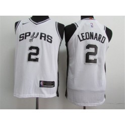 San Antonio Spurs #2 Kawhi Leonard White Authentic Association Edition Youth Jersey