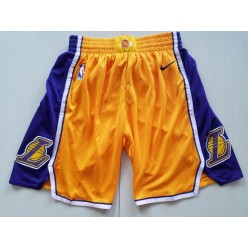 Los Angeles Lakers Nike Yellow Icon Swingman Men Shorts