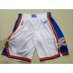 Oklahoma City Thunder Nike White Swingman Men Shorts