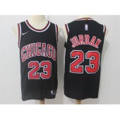 Chicago Bulls #23 Michael Jordan Black Authentic Men Jersey