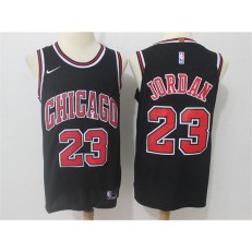 Chicago Bulls #23 Michael Jordan Black Authentic Men Jersey