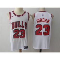 Chicago Bulls #23 Michael Jordan White Authentic Men Jersey