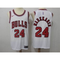 Chicago Bulls #24 Laur Markkanen White Nike Authentic Men Jersey